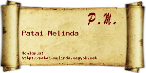 Patai Melinda névjegykártya