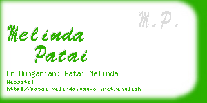 melinda patai business card